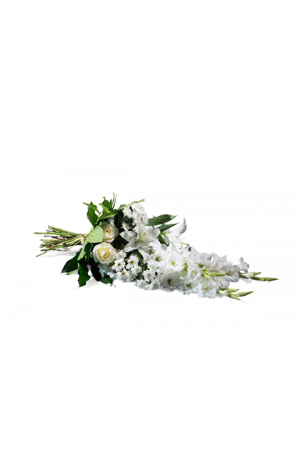 Funeral - Ramo Horizontal em Tons de Branco | Interflora