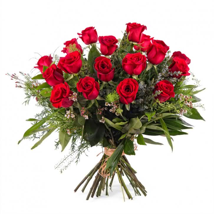 Paixão, 18 Rosas Vermelhas de Pé Longo