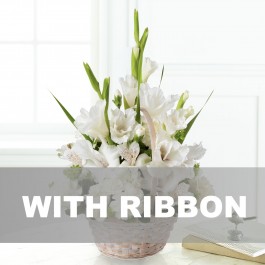 Ramo funerario con cinta, Ramo funerario con cinta