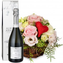 A Basket Filled with Love with Prosecco Albino Armani DOC (7, A Basket Filled with Love with Prosecco Albino Armani DOC (7
