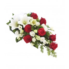 Red -white funeral decoration, Red -white funeral decoration
