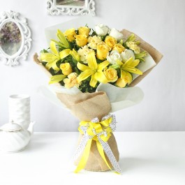 Subtle Bunch of Lilies and Roses                            , Subtle Bunch of Lilies and Roses                            