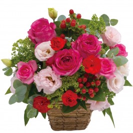 Arrangement in pink and red, Arrangement in pink and red