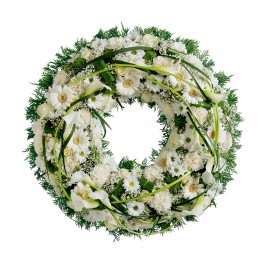 Wreath of white flowers, Wreath of white flowers