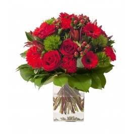 Sympathy bouquet in red colour (without vase), Sympathy bouquet in red colour (without vase)