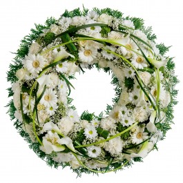 Wreath of white flowers, Wreath of white flowers