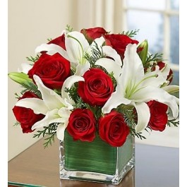 Arrangement of Red Roses and White Liliums, Arrangement of Red Roses and White Liliums