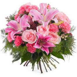 Dominica, Ramo de Flores Mistas com Rosas e Liliuns