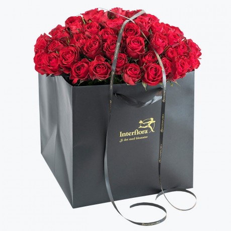 Red Roses In A Gift Bag, Red Roses In A Gift Bag