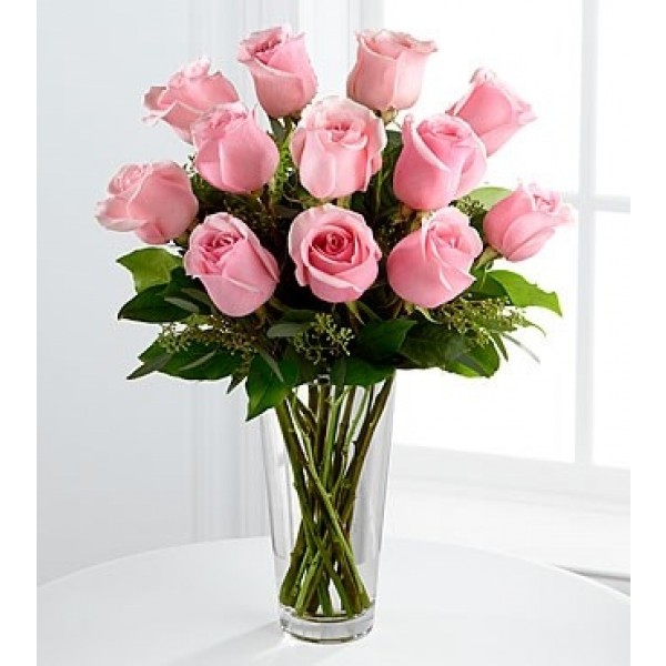 E8-4304 The Long Stem Pink Rose Bouquet by FTD - VASE INCLUD, E8-4304 The Long Stem Pink Rose Bouquet by FTD - VASE INCLUD