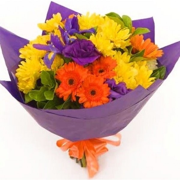 Funeral/Sympathy Bright Bouquet with ribbon, Funeral/Sympathy Bright Bouquet with ribbon