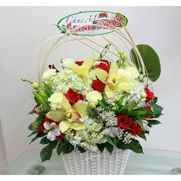 Basket Mixed Flowers, Basket Mixed Flowers