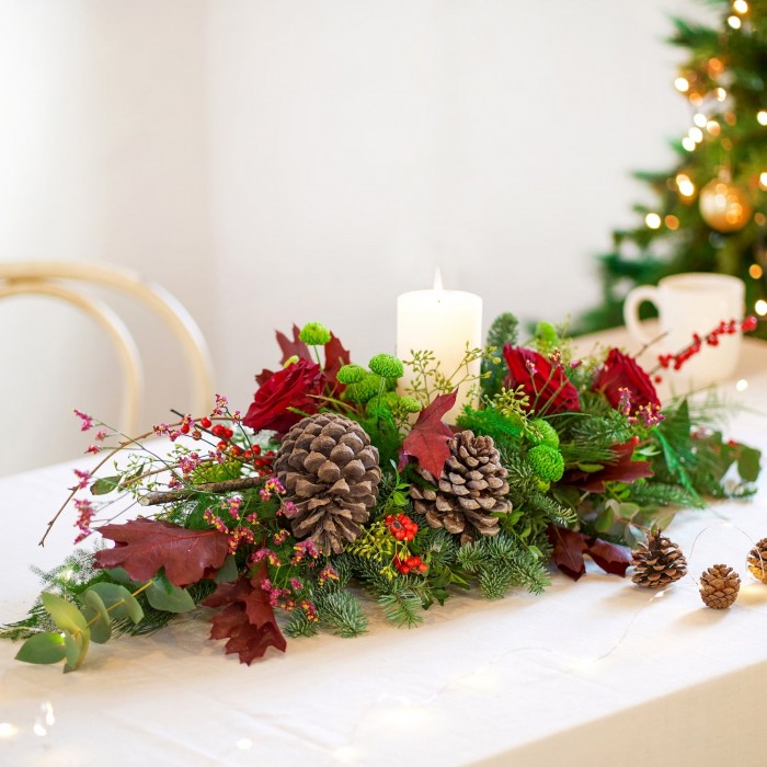Tradições de Natal, Composição de Natal com vela