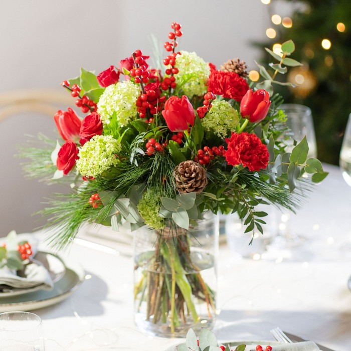 Espírito Natalício, Bouquet de Natal em tons de vermelho