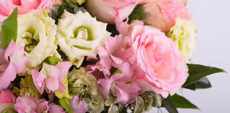 Enviar rosas e lisianthus ao domicílio